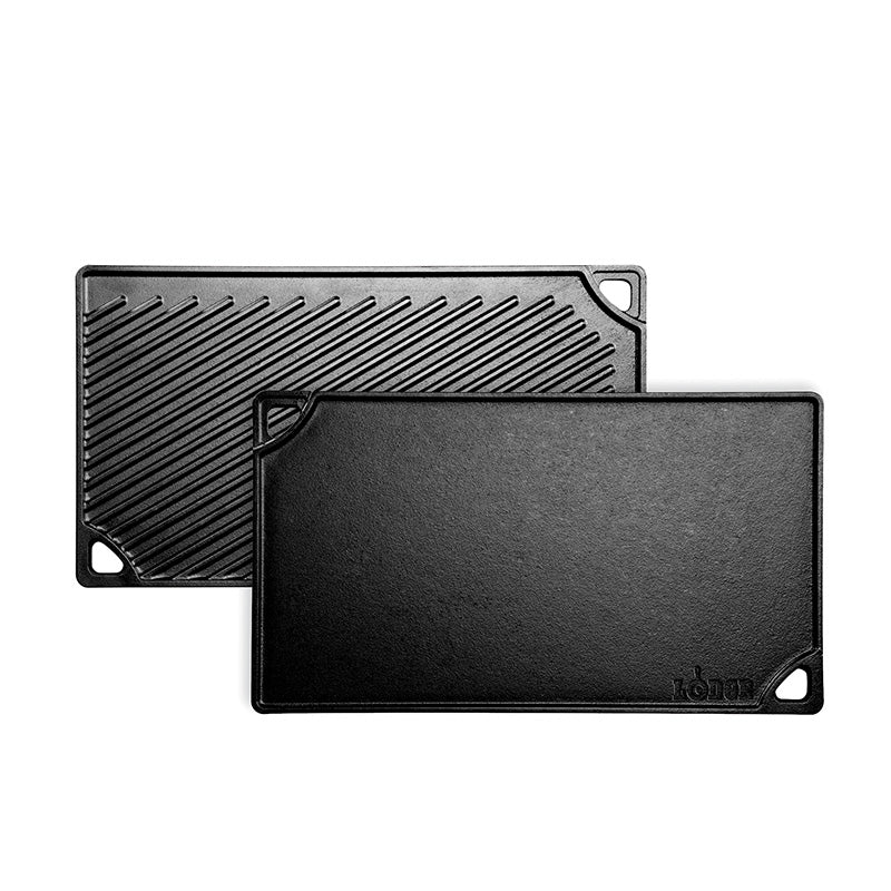 Lodge Castiron - 16.75 x 9.5 Inch Double Play Reversible Grill/Griddle - Image 10
