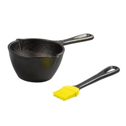 Lodge Castiron - Cast Iron Melting Pot and Silicone Brush