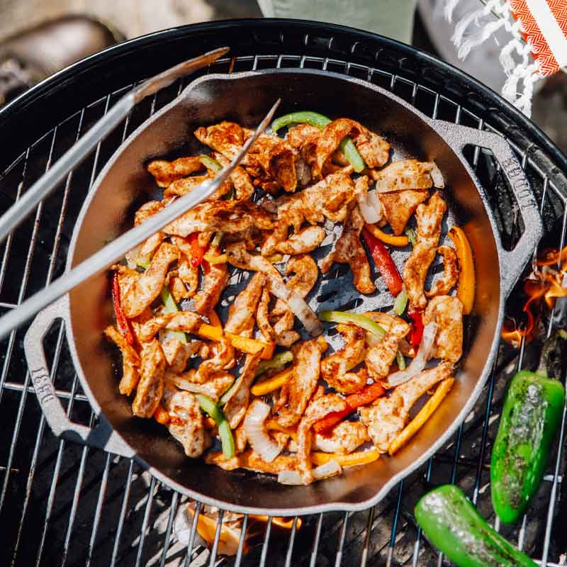 Lodge Castiron - 12 Inch Seasoned Cast Iron Dual Handle Grilling Basket - Image 4