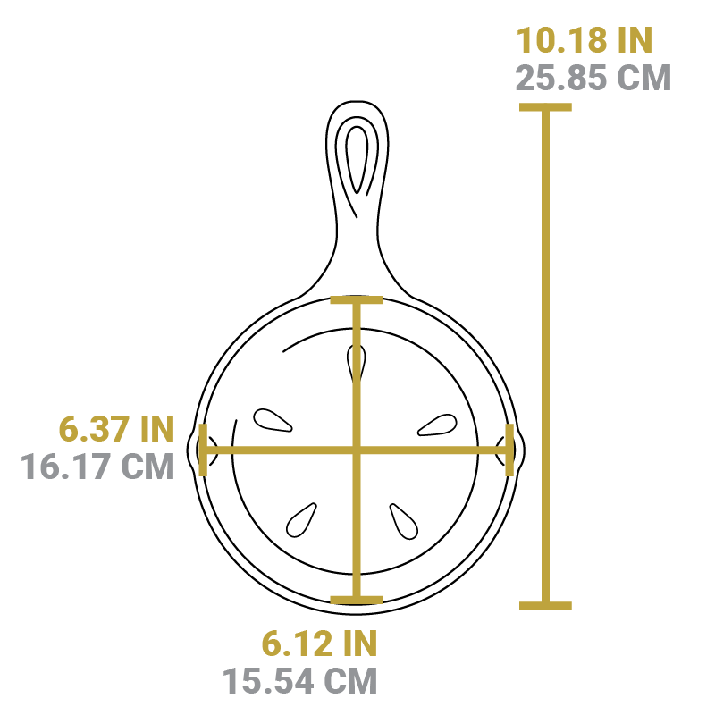 Lodge Castiron - 6.5 Inch Seasoned Cast Iron Smoker Skillet - Image 6