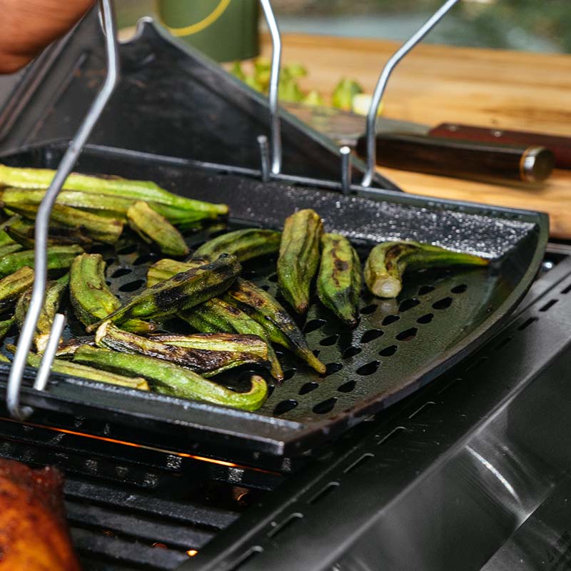 Lodge Castiron - 15 x 12 Inch Seasoned Cast Iron Grill Topper - Image 4