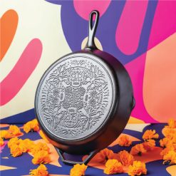 Lodge Castiron - 12 Inch Seasoned Cast Iron Butterfly Sugar Skull Skillet