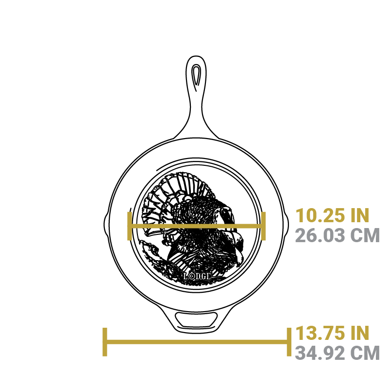Lodge Castiron - Wildlife Series 13.25 Inch Cast Iron Turkey Skillet - Image 7