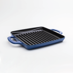 Lodge Castiron - USA Enamel 11 Inch Enameled Cast Iron Grill Pan