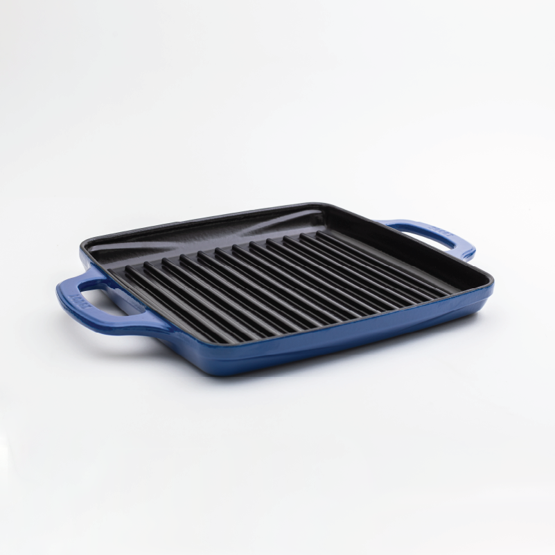Lodge Castiron - USA Enamel 11 Inch Enameled Cast Iron Grill Pan
