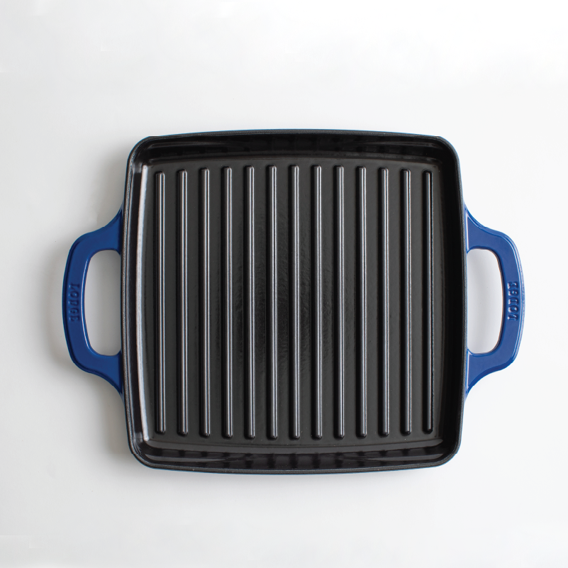 Lodge Castiron - USA Enamel 11 Inch Enameled Cast Iron Grill Pan - Image 5