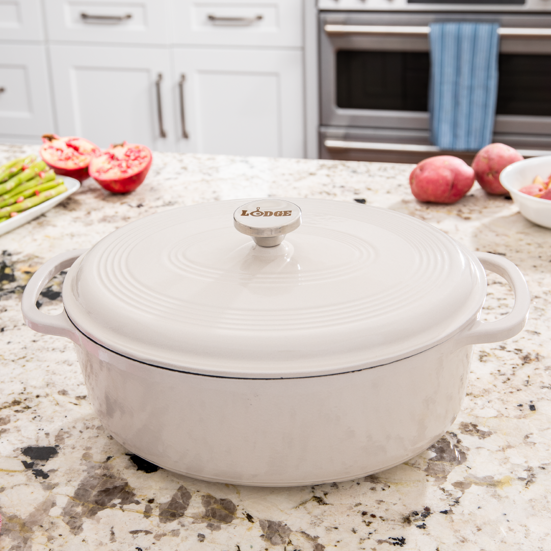 Lodge Castiron - Essential Enamel Oval Dutch Oven - Image 5