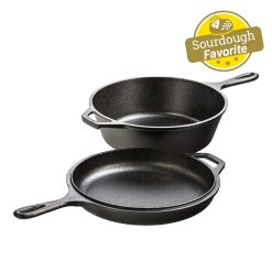 Lodge Castiron - 3.2 Quart Seasoned Cast Iron Combo Cooker