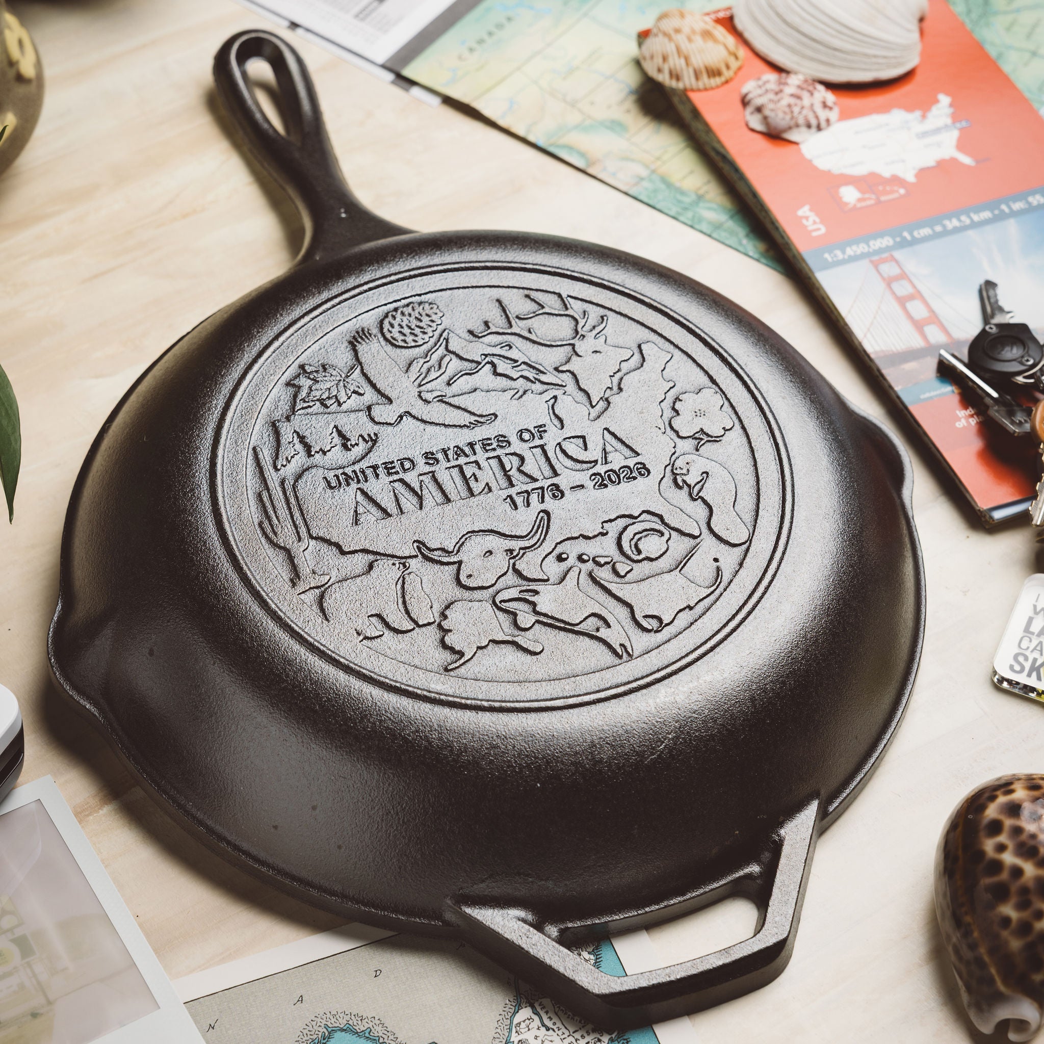 Lodge Ironware - Lodge Ironware - Chef Collection 10 Inch Seasoned Cast Iron Skillet, USA Frontier - Image 3