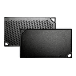 Alternative view of Lodge Castiron - 16.75 x 9.5 Inch Double Play Reversible Grill/Griddle