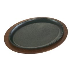 Alternative view of Lodge Castiron - 13.25 Inch Jumbo Oval Walnut Wood Underliner