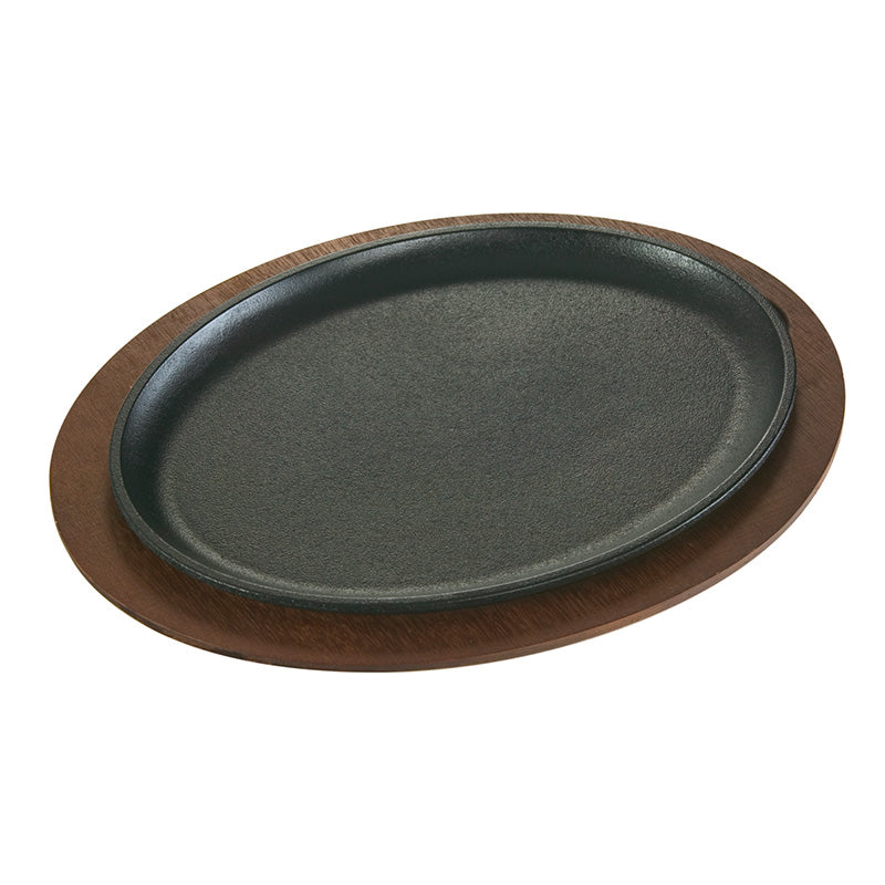 Lodge Castiron - 13.25 Inch Jumbo Oval Walnut Wood Underliner - Image 2