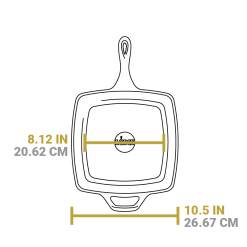 Alternative view of Lodge Castiron - Square Cast Iron Classic Skillet