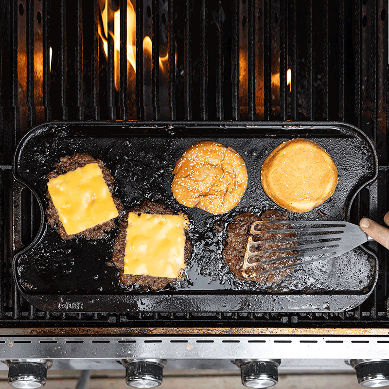 Lodge Castiron - 20 x 10.5 Inch Pro-Grid Reversible Grill/Griddle - Image 6