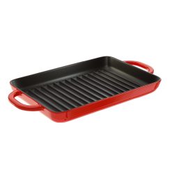 Lodge Castiron - Enameled Cast Iron 12.5 x 8 Inch Grill Pan