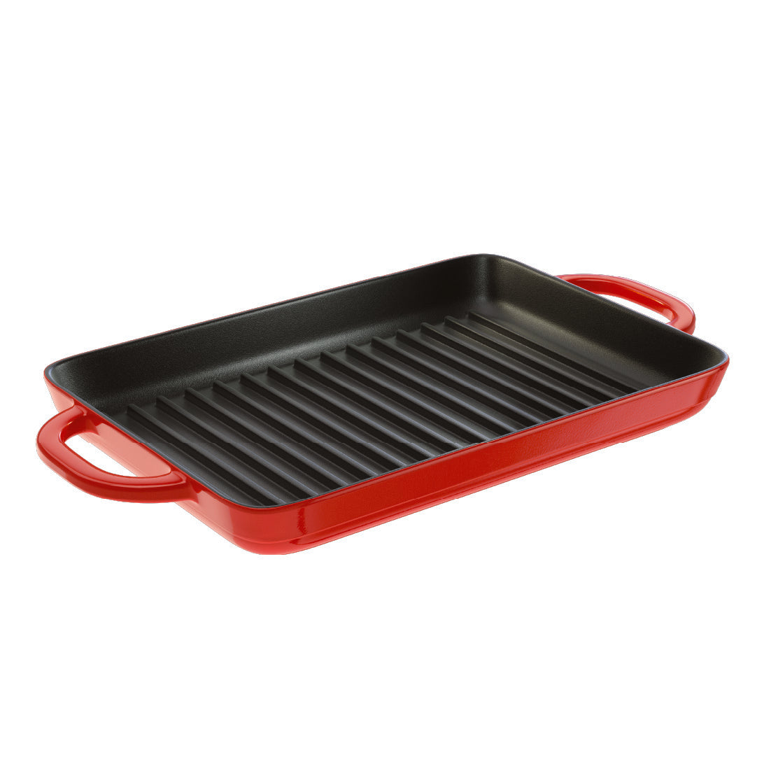 Lodge Castiron - Enameled Cast Iron 12.5 x 8 Inch Grill Pan