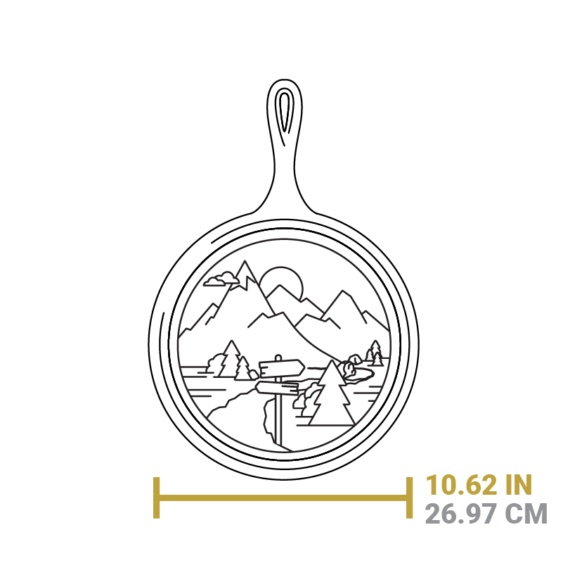 Lodge Castiron - Wanderlust 10.5 Inch Cast Iron Mountain Griddle - Image 8