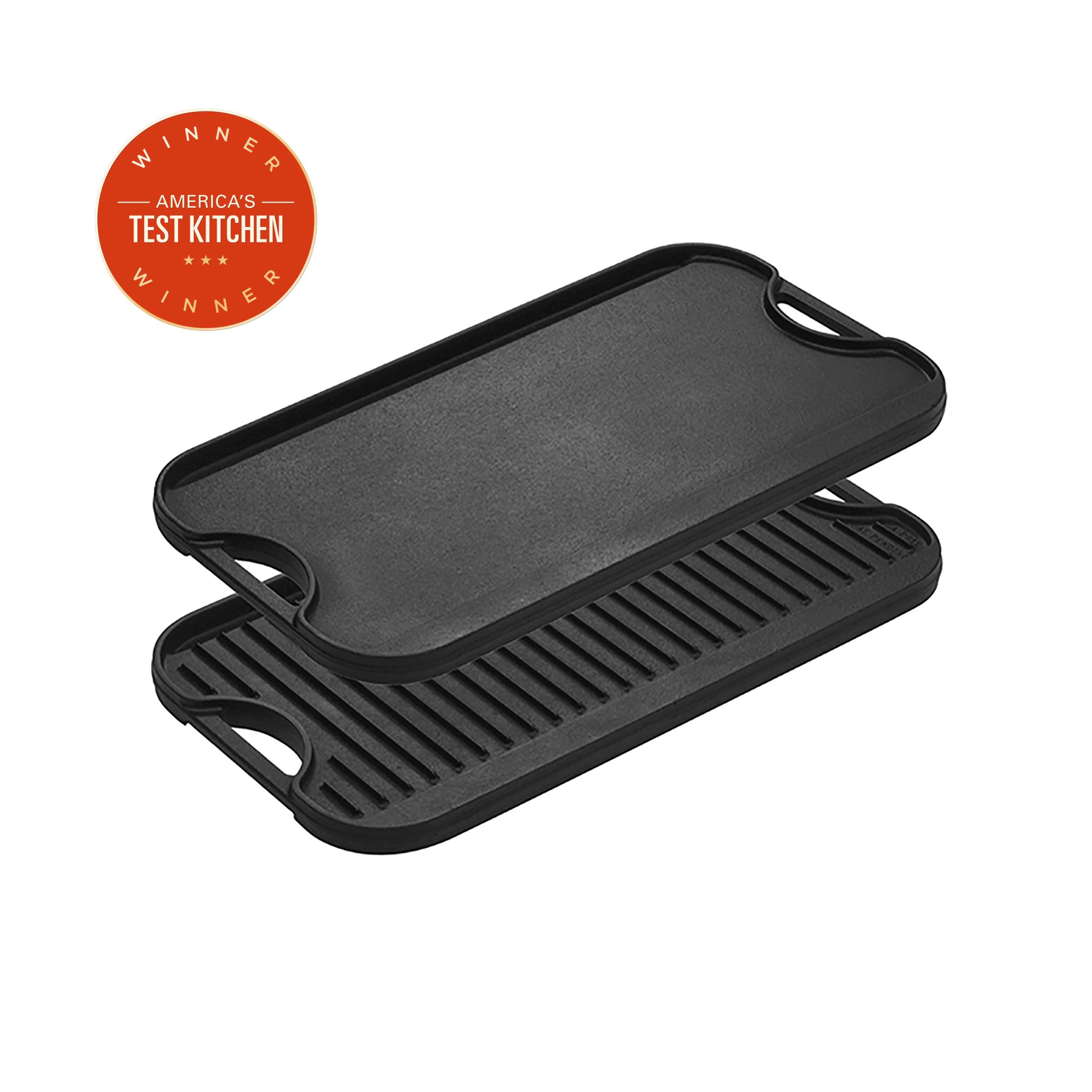 Lodge Castiron - 20 x 10.5 Inch Pro-Grid Reversible Grill/Griddle