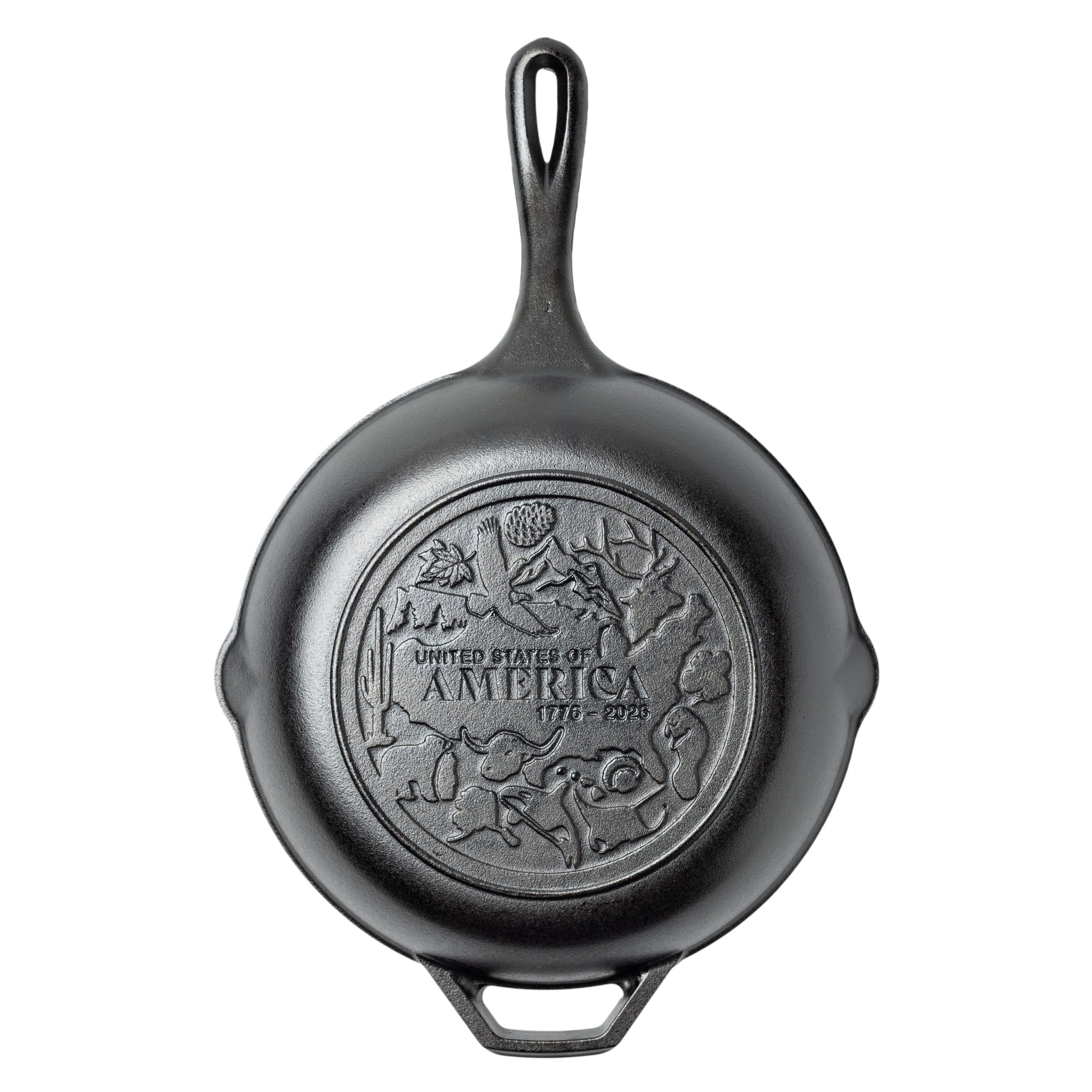 Lodge Ironware - Lodge Ironware - Chef Collection 10 Inch Seasoned Cast Iron Skillet, USA Frontier