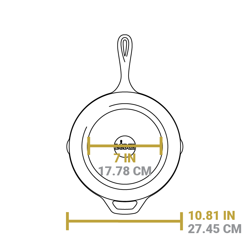 Lodge Ironware - Lodge Ironware - Chef Collection 10 Inch Seasoned Cast Iron Skillet, USA Frontier - Image 7