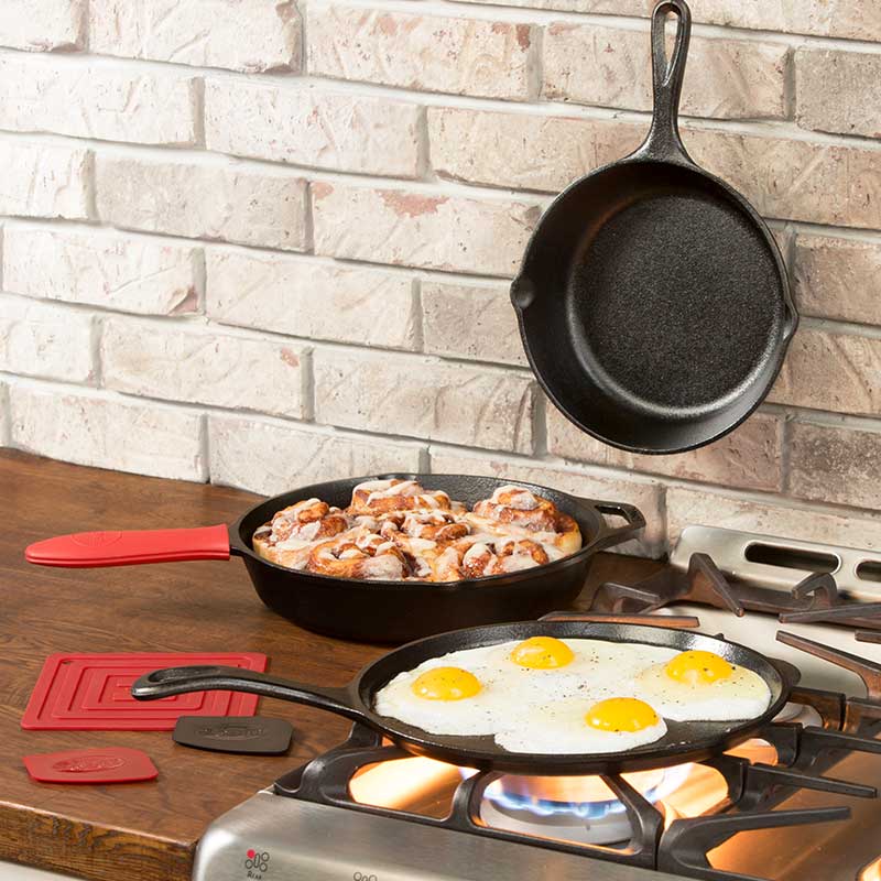 Lodge Castiron - Essential Seasoned Cast Iron Skillet Set - Image 3