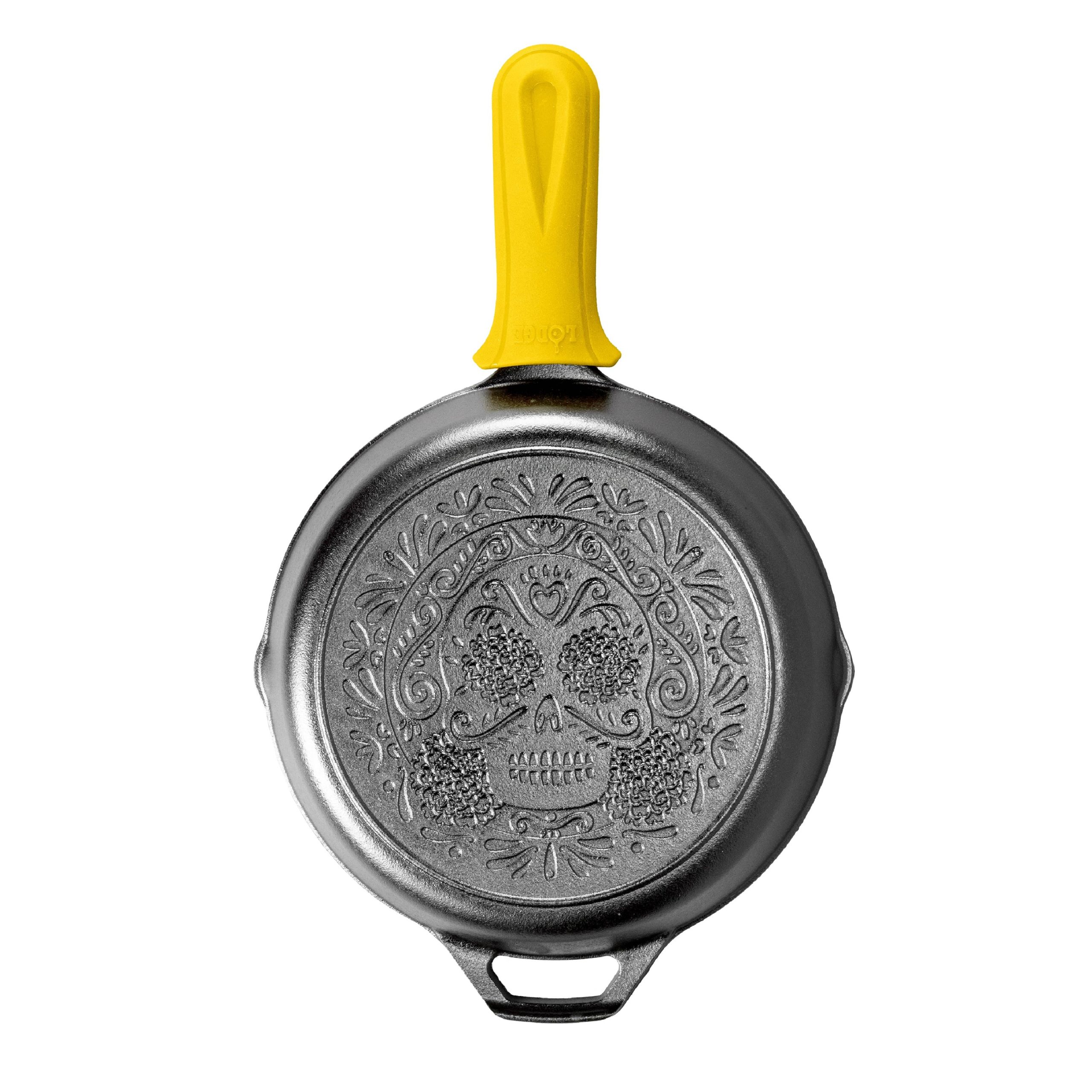Lodge Ironware - Seasoned Cast Iron Sugar Skull Skillet with Deluxe Handle Holder - Image 10