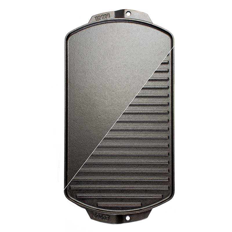 Lodge Castiron - 19 x 9.5 Inch Seasoned Cast Iron Reversible Grill/Griddle - Image 7