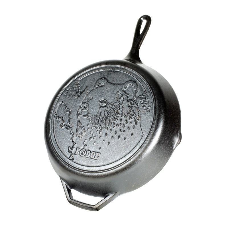 Lodge Castiron - Wildlife Series 12 Inch Cast Iron Bear Skillet - Image 7