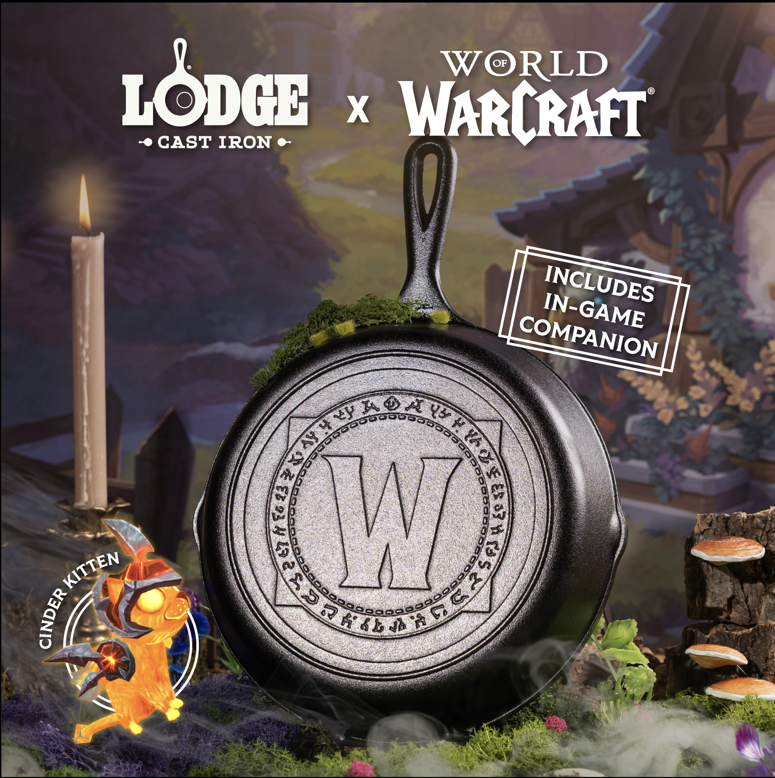Lodge Castiron - 10.25 Inch Seasoned Cast Iron World of Warcraft Skillet