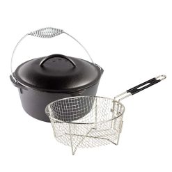 Lodge Ironware - Seasoned Cast Iron Dutch Oven Frying Set
