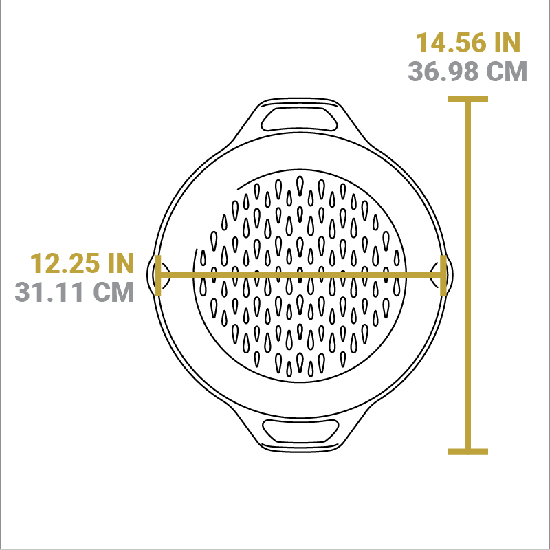 Lodge Castiron - 12 Inch Seasoned Cast Iron Dual Handle Grilling Basket - Image 7