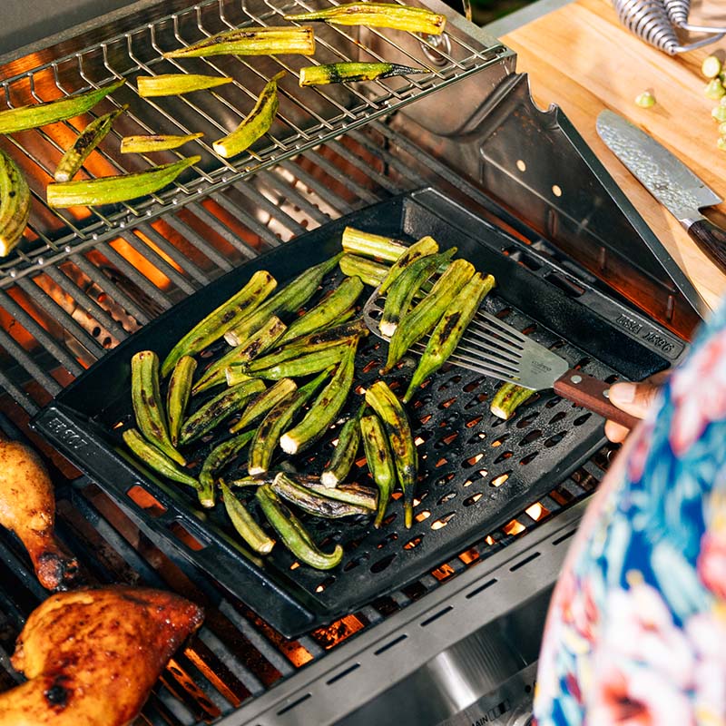 Lodge Castiron - 15 x 12 Inch Seasoned Cast Iron Grill Topper - Image 6
