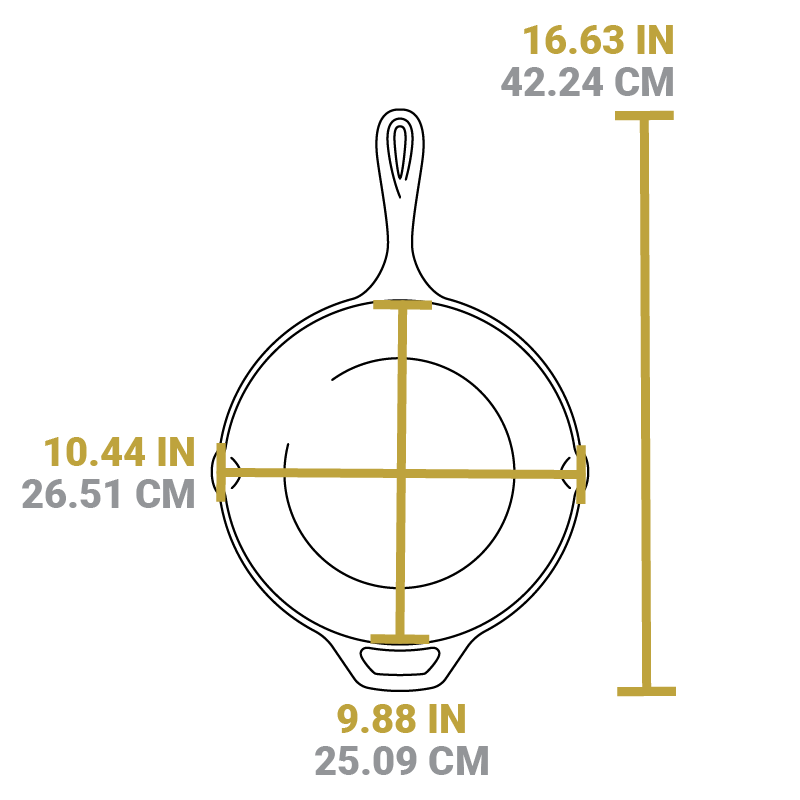 Lodge Ironware - Lodge Ironware - Chef Collection 10 Inch Seasoned Cast Iron Skillet, USA Frontier - Image 6