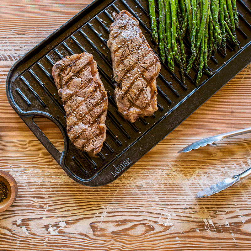 Lodge Castiron - 20 x 10.5 Inch Pro-Grid Reversible Grill/Griddle - Image 7
