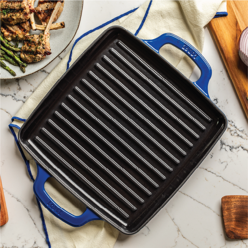 Lodge Castiron - USA Enamel 11 Inch Enameled Cast Iron Grill Pan - Image 2