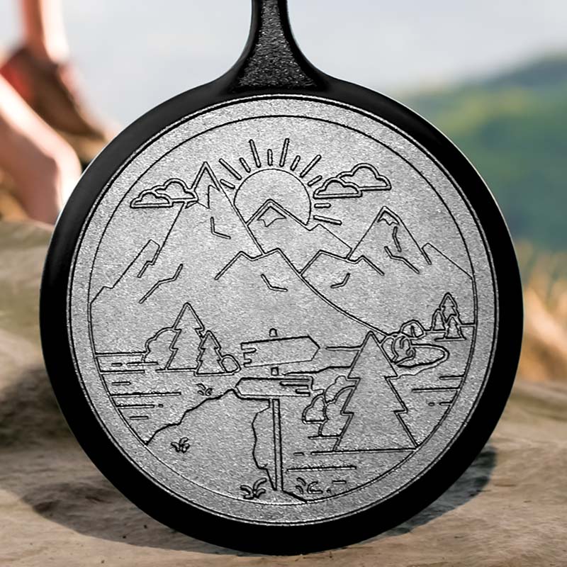 Lodge Castiron - Wanderlust 10.5 Inch Cast Iron Mountain Griddle - Image 4